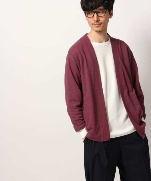 GLOBAL WORK（グローバルワーク）の「カットブークレカーデ/781258（カーディガン/ボレロ・メンズ・ライトベージュ/ネイビー/クリアレッド/ライトグレー・X-LARGE/MEDIUM/LARGE/SMALL）」の22枚目の写真