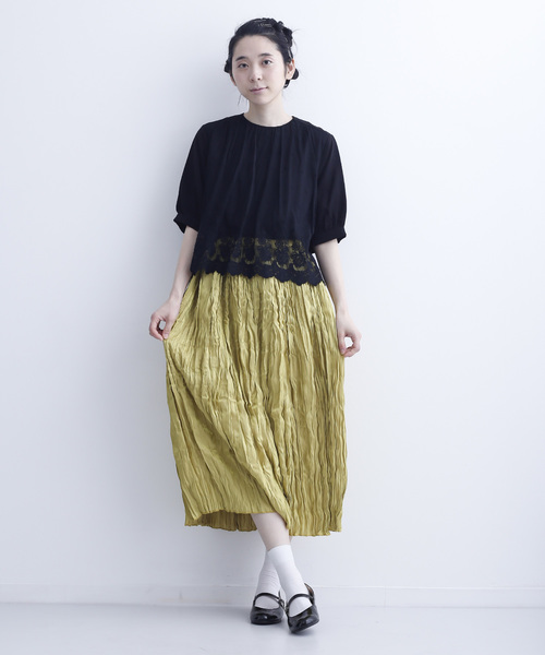 merlot plus（メルロープリュス）の「フラワー刺繍レースドッキングブラウス7443（シャツ/ブラウス・レディース・ブラック/ベージュ/ピンク・FREE）」の13枚目の写真