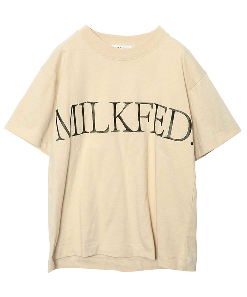 MILKFED.（ミルクフェド）の「EMBROIDERY LOGO TEE（Tシャツ/カットソー・レディース・ホワイト/ブラック/ベージュ・ONE SIZE）」の13枚目の写真
