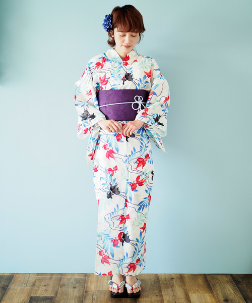 shopnikoniko（ショップニコニコ）の「雑誌掲載　セブンティーン掲載　一人でも着れる浴衣3点セット浴衣作り帯下駄（浴衣・レディース・その他/その他1/その他2/その他3/その他4/その他5/H/A/B/C/E/F/G・フリー）」の3枚目の写真