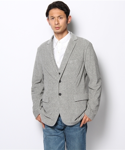 UNITED ARROWS（ユナイテッドアローズ）の「UA パイルジャージージャケット(13ss pp)（mg1306uB) ◆（テーラードジャケット・メンズ・グレー/ネイビー・X-SMALL/SMALL/MEDIUM/LARGE/X-LARGE）」の2枚目の写真