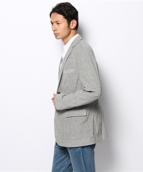 UNITED ARROWS（ユナイテッドアローズ）の「UA パイルジャージージャケット(13ss pp)（mg1306uB) ◆（テーラードジャケット・メンズ・グレー/ネイビー・X-SMALL/SMALL/MEDIUM/LARGE/X-LARGE）」の4枚目の写真