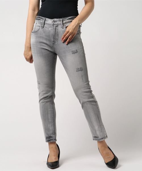 AMERICAN HOLIC(アメリカンホリック)の「・New Grayスキニーデニムパンツ(デニムパンツ・レディース・グレー・M/L/XS/S)」の4枚目の写真