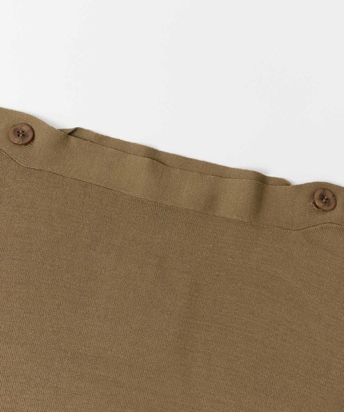 SENSE OF PLACE by URBAN RESEARCH（センスオブプレイスバイアーバンリサーチ）の「ボタンディティールセーター(半袖)（ニット/セーター・レディース・チャコールグレー/オフホワイト/モカ・FREE）」の12枚目の写真