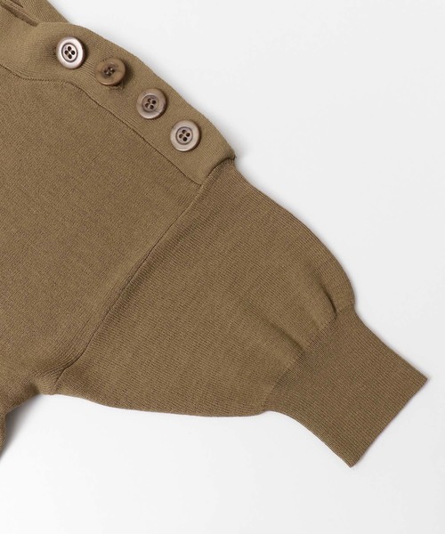 SENSE OF PLACE by URBAN RESEARCH（センスオブプレイスバイアーバンリサーチ）の「ボタンディティールセーター(半袖)（ニット/セーター・レディース・チャコールグレー/オフホワイト/モカ・FREE）」の14枚目の写真