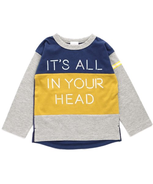 BREEZE（ブリーズ）の「ネット限定 切替ロゴTシャツ（Tシャツ/カットソー・キッズ・ブラック/ネイビー・80/90/95/100/110/120/130/140）」の2枚目の写真