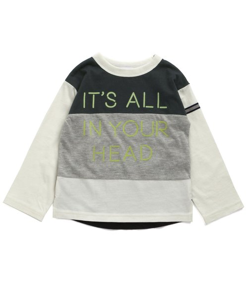 BREEZE（ブリーズ）の「ネット限定 切替ロゴTシャツ（Tシャツ/カットソー・キッズ・ブラック/ネイビー・80/90/95/100/110/120/130/140）」の5枚目の写真