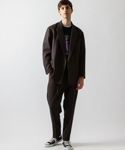 BEAUTY&YOUTH UNITED ARROWS（ビューティーアンドユースユナイテッドアローズ）の「【WEB限定】 by チェック ダブル 4B ジャコット（テーラードジャケット・メンズ・ダークブラウン/ベージュ・LARGE/MEDIUM/SMALL）」の3枚目の写真