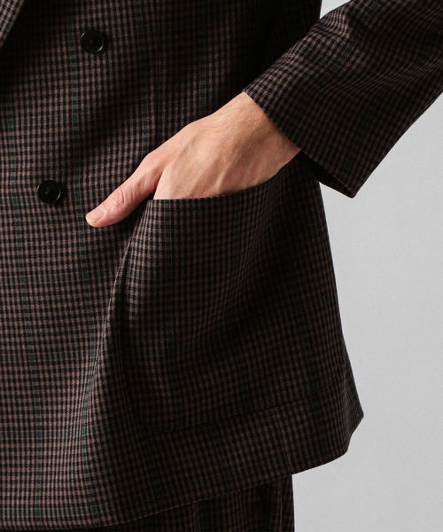 BEAUTY&YOUTH UNITED ARROWS（ビューティーアンドユースユナイテッドアローズ）の「【WEB限定】 by チェック ダブル 4B ジャコット（テーラードジャケット・メンズ・ダークブラウン/ベージュ・LARGE/MEDIUM/SMALL）」の15枚目の写真