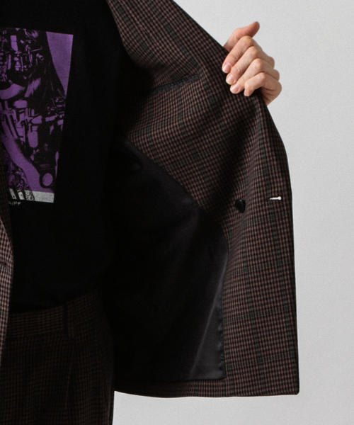 BEAUTY&YOUTH UNITED ARROWS（ビューティーアンドユースユナイテッドアローズ）の「【WEB限定】 by チェック ダブル 4B ジャコット（テーラードジャケット・メンズ・ダークブラウン/ベージュ・LARGE/MEDIUM/SMALL）」の14枚目の写真