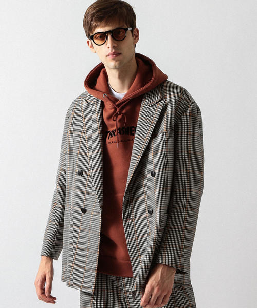 BEAUTY&YOUTH UNITED ARROWS（ビューティーアンドユースユナイテッドアローズ）の「【WEB限定】 by チェック ダブル 4B ジャコット（テーラードジャケット・メンズ・ダークブラウン/ベージュ・LARGE/MEDIUM/SMALL）」の12枚目の写真