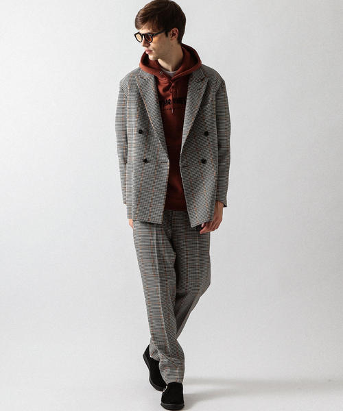 BEAUTY&YOUTH UNITED ARROWS（ビューティーアンドユースユナイテッドアローズ）の「【WEB限定】 by チェック ダブル 4B ジャコット（テーラードジャケット・メンズ・ダークブラウン/ベージュ・LARGE/MEDIUM/SMALL）」の9枚目の写真