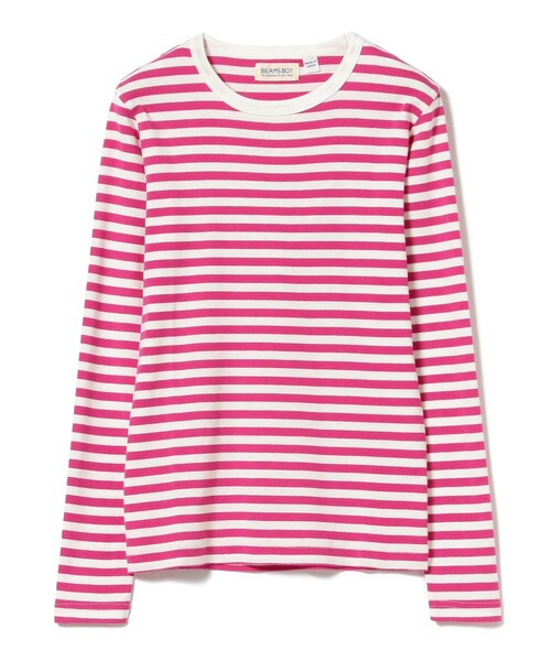 tシャツ フライス 1cm ボーダー Tシャツ レディース BEAMS BOY tシャツ フライス 1cm ボーダー Tシャツ レディース