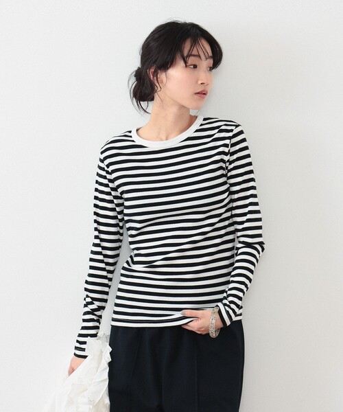 tシャツ フライス 1cm ボーダー Tシャツ レディース BEAMS BOY tシャツ フライス 1cm ボーダー Tシャツ レディース