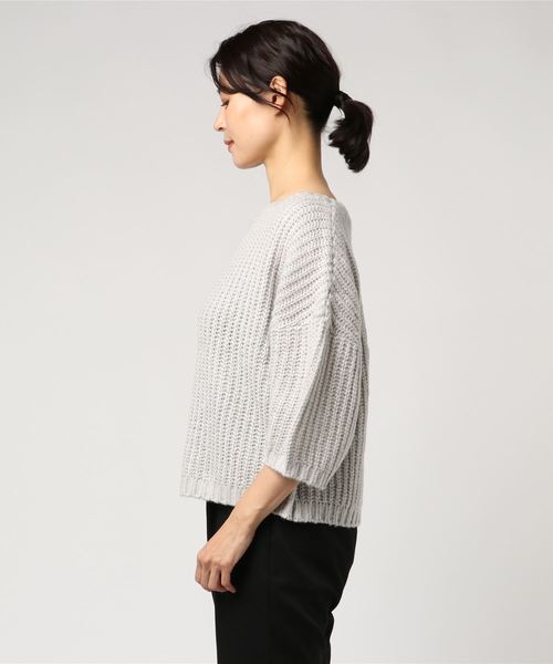 flower(フラワー)の「ジュウェルカラーニット(ニット/セーター・レディース・アッシュグレー/パープル/ブルー・FREE)」の4枚目の写真