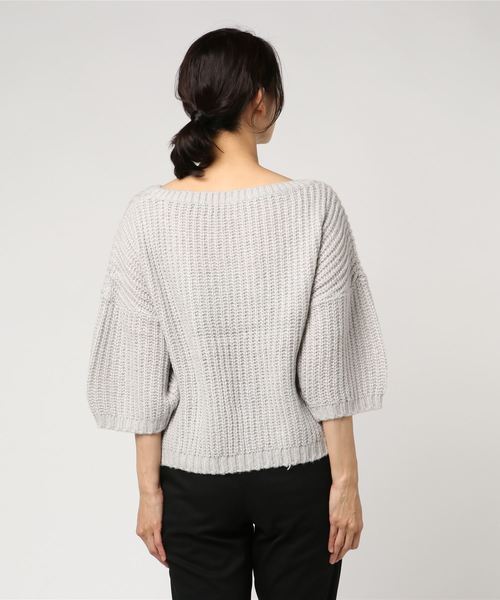 flower(フラワー)の「ジュウェルカラーニット(ニット/セーター・レディース・アッシュグレー/パープル/ブルー・FREE)」の5枚目の写真