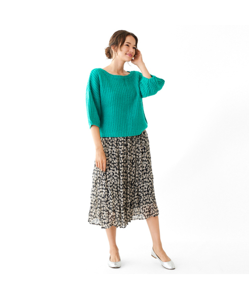 flower(フラワー)の「ジュウェルカラーニット(ニット/セーター・レディース・アッシュグレー/パープル/ブルー・FREE)」の3枚目の写真