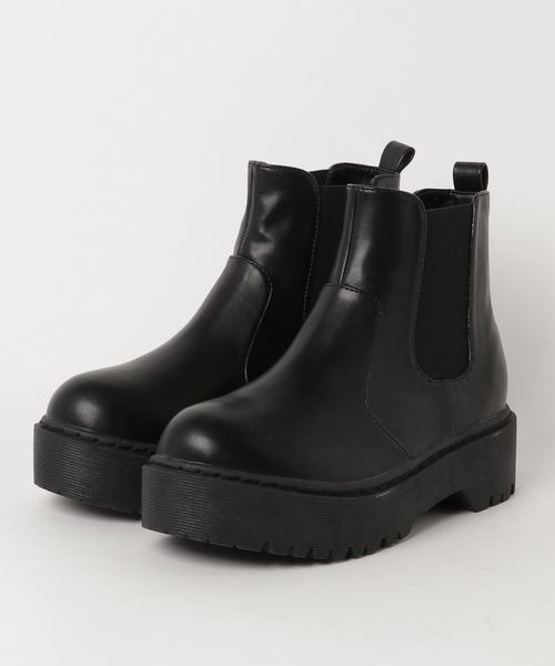 WEGO（ウィゴー）の「WEGO/厚底サイドゴアブーツ（ブーツ・レディース・ブラック・MEDIUM/LARGE）」の5枚目の写真