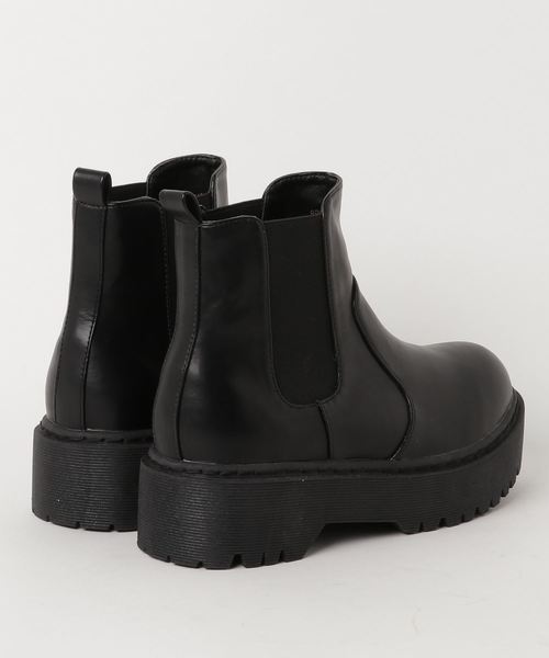 WEGO（ウィゴー）の「WEGO/厚底サイドゴアブーツ（ブーツ・レディース・ブラック・MEDIUM/LARGE）」の2枚目の写真