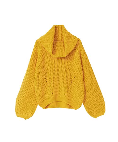 夢展望(ユメテンボウ)の「オフタートルボリュームバルーンスリーブ畦ニットトップス(ニット/セーター・レディース・ライトグレー/ブラック/ベージュ/レッド/オフホワイト/ピンク/ボルドー/マスタード/ブラック×ホワイト/パープル系その他/ピンク系その他/ロイヤルブルー・MEDIUM/LARGE)」の15枚目の写真