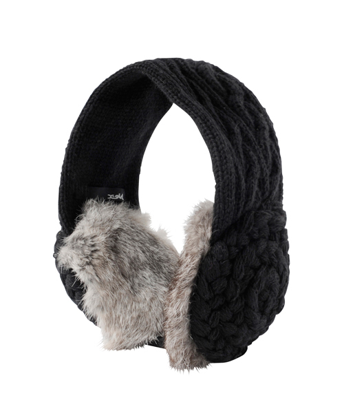 X-girl(エックスガール)の「EARMUFF BAND(イヤーマフ・レディース・ブラック/ベージュ/ネイビー・ONE SIZE)」の2枚目の写真