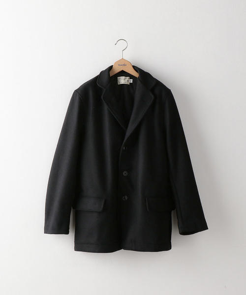 Yarmo ブラック テーラードジャケット Yarmo（ヤーモ）の「＜Yarmo＞ OFFICER JACKET/ジャケット（テーラード