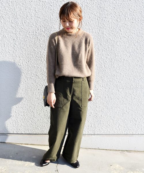 liflattie ships（リフラティ シップス）の「liflattie ships:モールスキンストレートパンツ◇（その他パンツ・レディース・ホワイト/オリーブ・SMALL/MEDIUM/LARGE）」の12枚目の写真