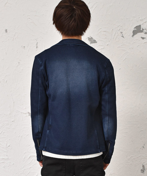 MinoriTY(マイノリティ)の「カットデニムダブルライダース(その他アウター・メンズ・グレー/インディゴブルー/ブルー/ブラック・S/M/L/XL)」の10枚目の写真