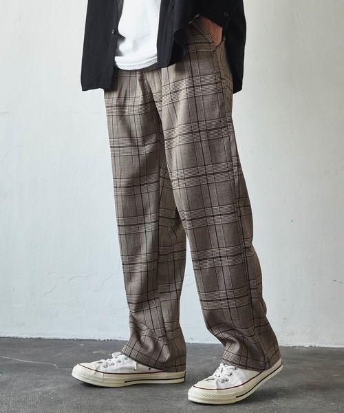 Rocky Monroe（ロッキーモンロー）の「タックワイドテーパードパンツ（スラックス・メンズ・ブラック/ベージュ/グレー/グレー系その他/ブラウン系その他/グレー系その他4/ブラウン系その他4/グレー系その他2/グレー系その他3/ブラウン系その他3/ブラウン系その他2・L/M/XL）」の8枚目の写真