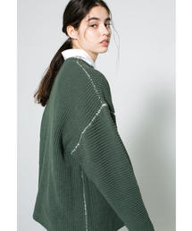 MONKEY TIME | ＜monkey time＞ PE WAFFLE LINKING CREWNECK/ニット(ニット/セーター)