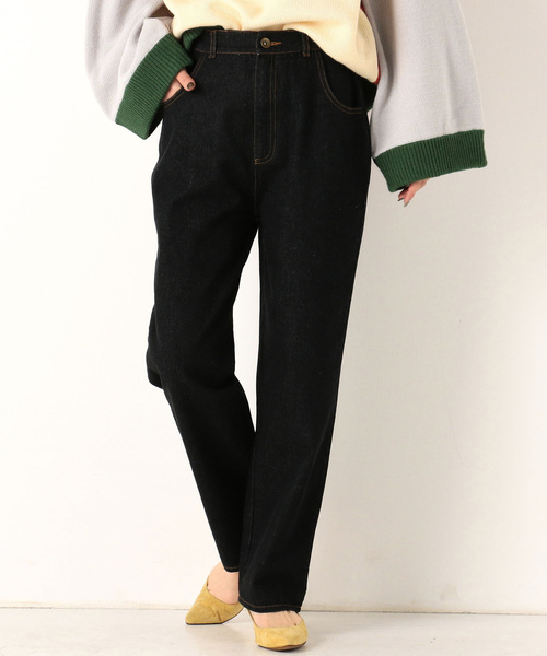 archives（アルシーヴ）の「ネオバボタンストレートパンツ（デニム）（デニムパンツ・レディース・ブラック/ネイビー/ロイヤルブルー・MEDIUM）」の2枚目の写真