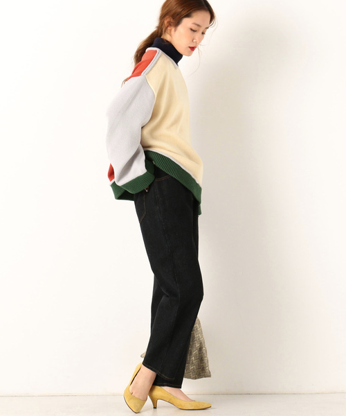 archives（アルシーヴ）の「ネオバボタンストレートパンツ（デニム）（デニムパンツ・レディース・ブラック/ネイビー/ロイヤルブルー・MEDIUM）」の6枚目の写真