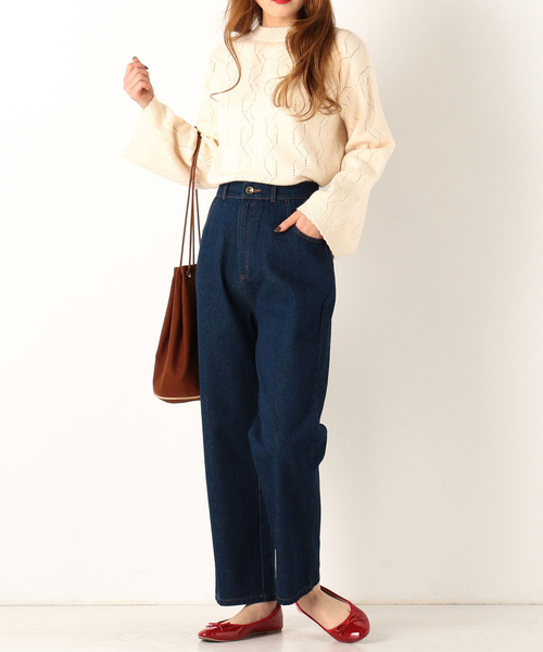 archives（アルシーヴ）の「ネオバボタンストレートパンツ（デニム）（デニムパンツ・レディース・ブラック/ネイビー/ロイヤルブルー・MEDIUM）」の7枚目の写真