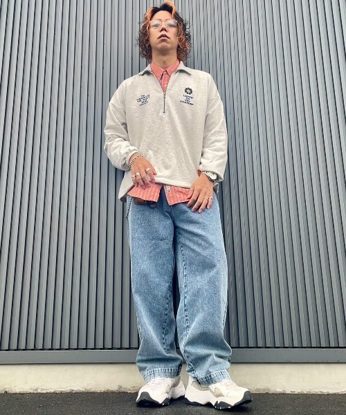 ジーンズ WASHED DENIM TAPERED PANTS メンズ バルーンパンツ メンズ 