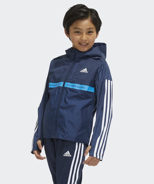 adidas(アディダス)の「ウインドブレーカー ジャケット(ナイロンジャケット)」|ネイビー