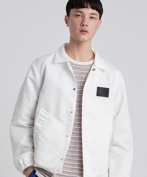 Saturdays NYC（サタデーズ ニューヨークシティ ）の「Lee Stripe Sweater（ニット/セーター・メンズ・ブラック/ホワイト/オレンジ・M/X-LARGE/L/X-SMALL/S）」の2枚目の写真