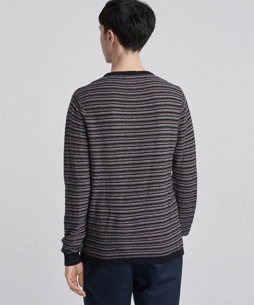 Saturdays NYC（サタデーズ ニューヨークシティ ）の「Lee Stripe Sweater（ニット/セーター・メンズ・ブラック/ホワイト/オレンジ・M/X-LARGE/L/X-SMALL/S）」の9枚目の写真