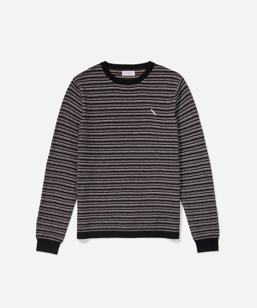 Saturdays NYC（サタデーズ ニューヨークシティ ）の「Lee Stripe Sweater（ニット/セーター・メンズ・ブラック/ホワイト/オレンジ・M/X-LARGE/L/X-SMALL/S）」の11枚目の写真