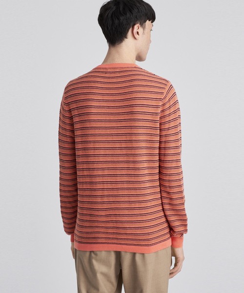 Saturdays NYC（サタデーズ ニューヨークシティ ）の「Lee Stripe Sweater（ニット/セーター・メンズ・ブラック/ホワイト/オレンジ・M/X-LARGE/L/X-SMALL/S）」の14枚目の写真