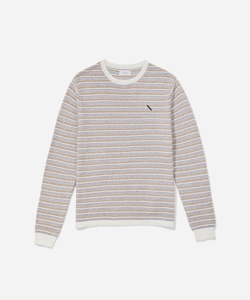 Saturdays NYC（サタデーズ ニューヨークシティ ）の「Lee Stripe Sweater（ニット/セーター・メンズ・ブラック/ホワイト/オレンジ・M/X-LARGE/L/X-SMALL/S）」の7枚目の写真