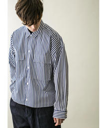 【新品未使用】monkey time モンキータイム　ストライプ半袖シャツ MONKEY TIME（モンキータイム）の「＜monkey time＞ GEORGETTE
