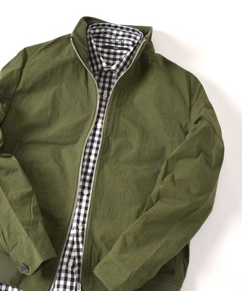 SHIPS(シップス)の「SU: ショート スタンド ジップ ブルゾン(ブルゾン・メンズ・ネイビー/ベージュ/オリーブ・SMALL/MEDIUM/LARGE/X-LARGE)」の2枚目の写真