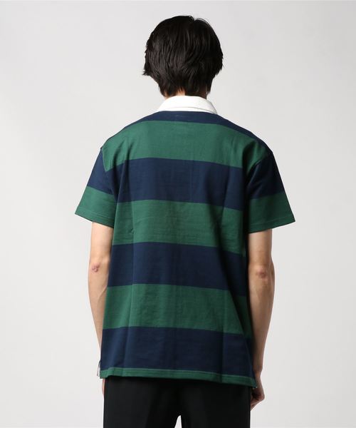 ELEMENT(エレメント)の「半袖ラガーシャツ ELEMENT AJ021-173(ポロシャツ・メンズ・グリーン/ブルー・M/L/XL)」の3枚目の写真