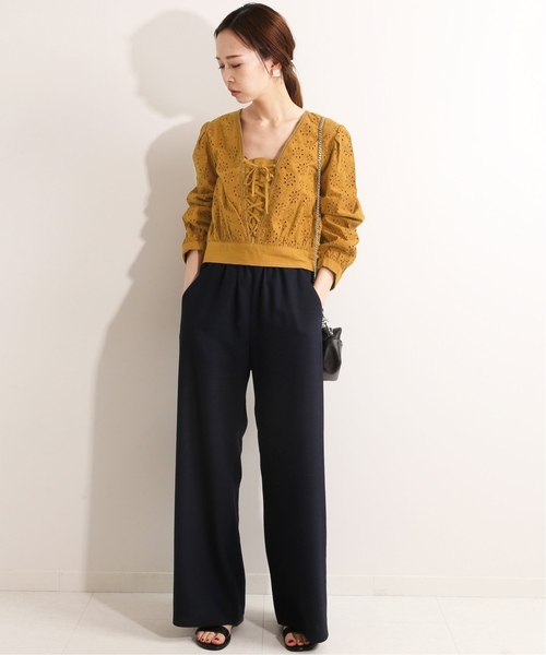 IENA - イエナラブークル今季完売ブラウス IENA LA BOUCLE レースギャザーブラウス（シャツ／ブラウス