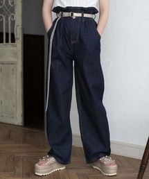 one after another NICE CLAUP | ベルト付ハイウエストデニムパンツ(デニムパンツ)