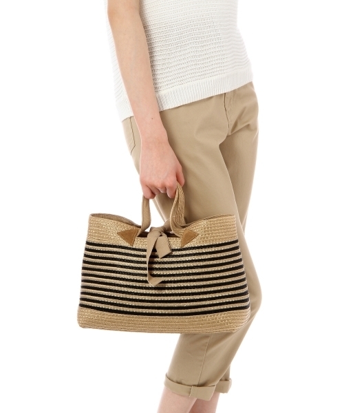 ODETTE E ODILE(オデットエオディール)の「ベルティーニ/Bertini ボーダースクエアカゴж(かごバッグ・レディース・ベージュ/レッド・フリー)」の11枚目の写真