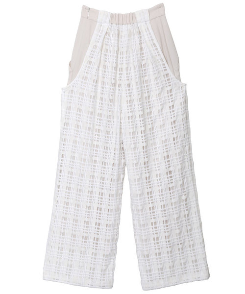 Ameri（アメリ）の「SHEER CHECK LAYERED PANTS（その他パンツ