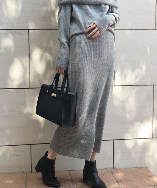 Banner Barrett（バナーバレット）の「【セットアップ対応】ニットタイトスカート（スカート・レディース・グレー/ブラウン/ベージュ・38）」の2枚目の写真