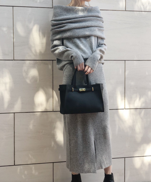 Banner Barrett（バナーバレット）の「【セットアップ対応】ニットタイトスカート（スカート・レディース・グレー/ブラウン/ベージュ・38）」の4枚目の写真