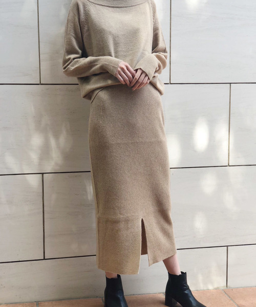 Banner Barrett（バナーバレット）の「【セットアップ対応】ニットタイトスカート（スカート・レディース・グレー/ブラウン/ベージュ・38）」の6枚目の写真